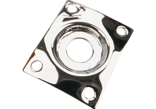 YELLOW PARTS ADIEZ1139 - Placa de Jack Cuadrada Cromada para Guitarra Eléctrica (Tipo Gibson Les Paul)