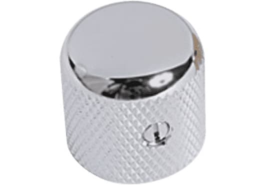 YELLOW PARTS ADIEZ1223C - Set de Botones Metálicos Tipo Fender para Guitarra y Bajo (Pack de 2) - Acabado Cromado