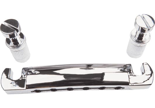 YELLOW PARTS ADIEZ1295C - Puente Cordal tipo Stop Tail para guitarra Les Paul (Cromado)