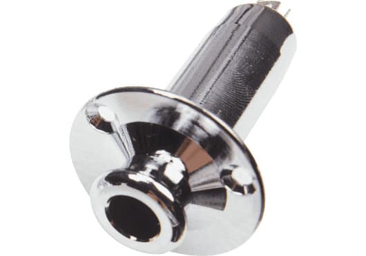 Yellow Parts ADIEZ1390C - Conector Jack Tubular Tipo Endpin Cromado para Guitarra