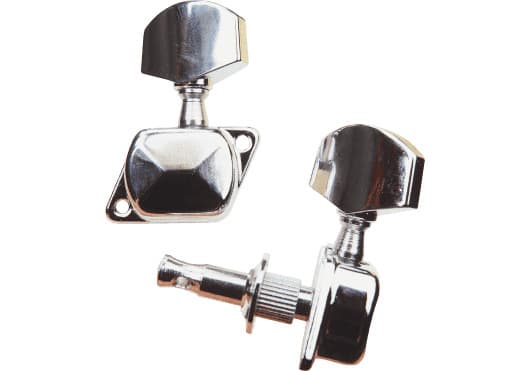 Yellow Parts ADIEZ1721C - Clavijero Cromado de Alta Precisión para Guitarra Acústica (Set 3+3)