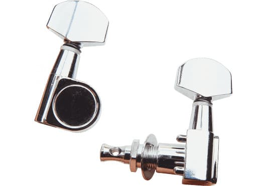 YELLOW PARTS ADIEZ17802C - Clavijas de Afinación Mini para Guitarra Eléctrica Tipo Stratocaster (Set 6 en Línea)