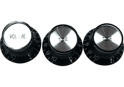 Yellow Parts ADIEZ2215B - Set de Botones de Control para Guitarra Estilo Stratocaster (Negro)