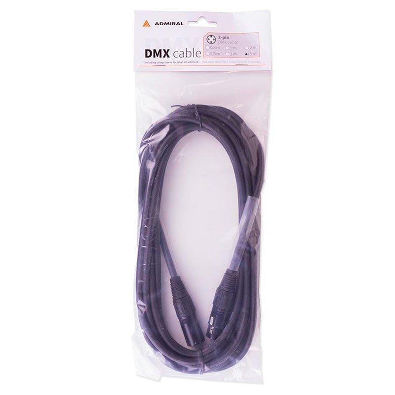 Admiral Cable DMX 5 m XLR 3 Pin - Señal para Iluminación - Tempo Shop