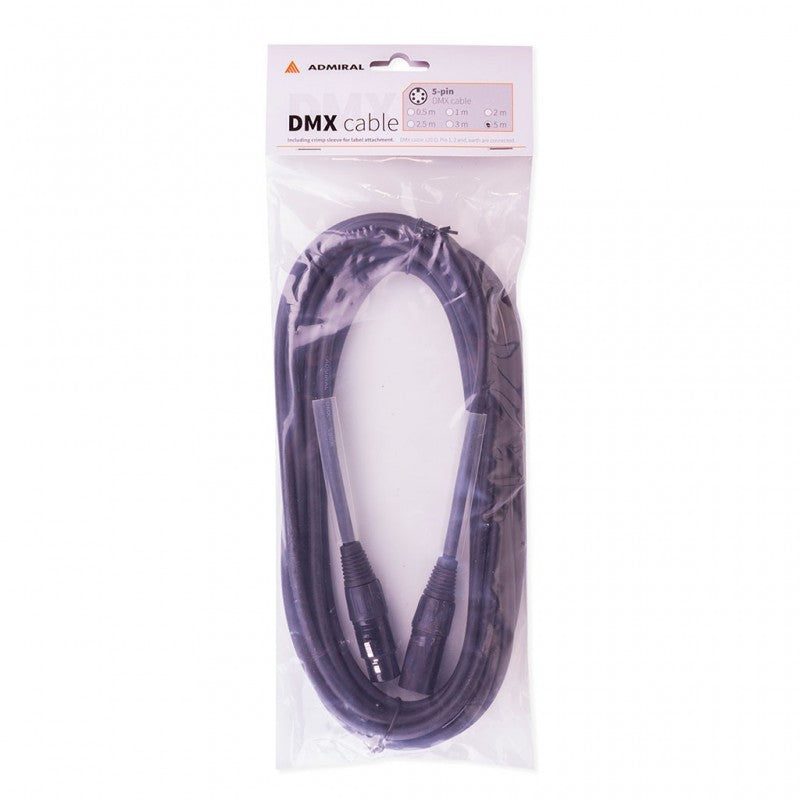 Admiral Cable DMX 5 Pines XLR - Señal de iluminación 5 metros - Tempo Shop
