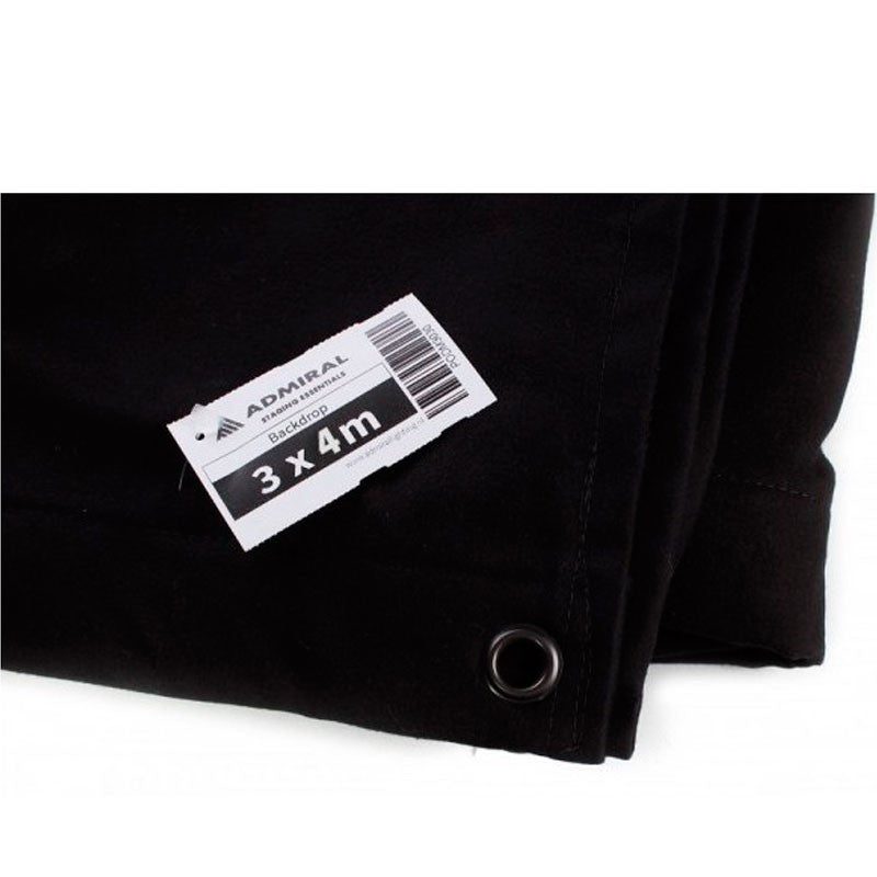 Admiral PODK3040 - Telón Moltón Negro 3x4 m para Escenarios - Tempo Shop