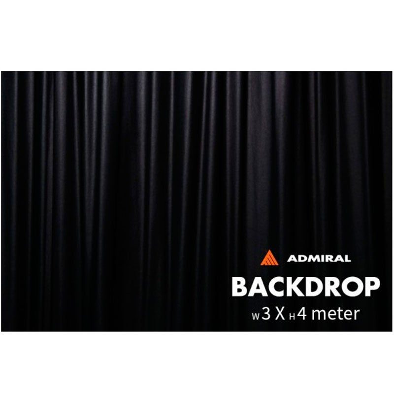Admiral PODK3040 - Telón Moltón Negro 3x4 m para Escenarios - Tempo Shop