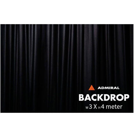 Admiral PODK3040 - Telón Moltón Negro 3x4 m para Escenarios - Tempo Shop