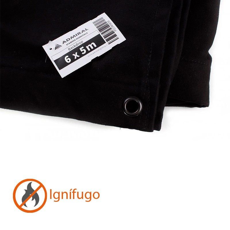 Admiral PODK6050 - Telón Moltón Oscurante 6x5 m Negro - Tempo Shop