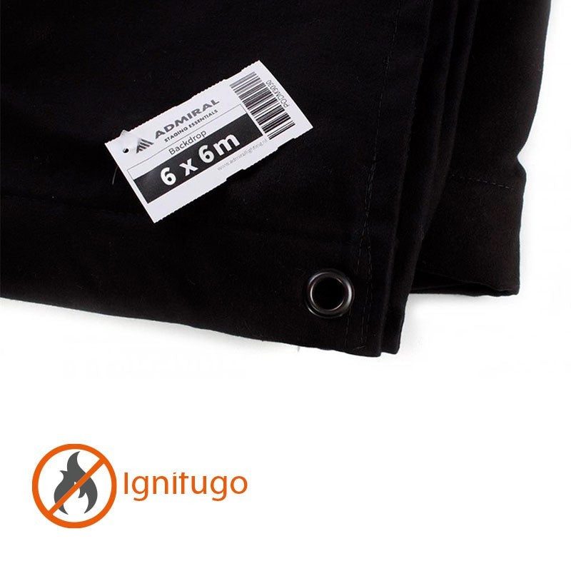 Admiral PODK6060 - Telón escénico negro 6x6 m ignífugo - Tempo Shop