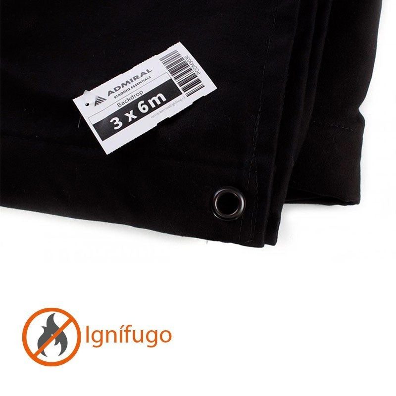 Admiral ZZDK3060 - Telón Negro Moltón 3 x 6 m - Tempo Shop