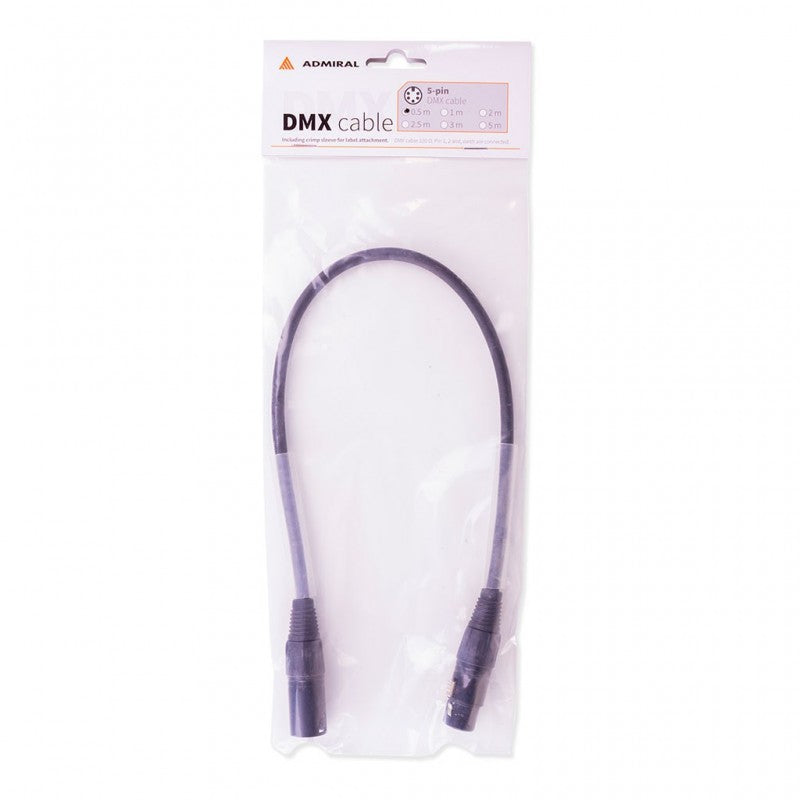 Admiral Cable DMX 5 Pines - 0,5 m XLR Color Negro