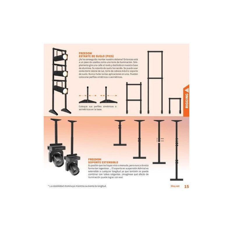Admiral Freedom 60 cm - Percha de suspensión para rigging