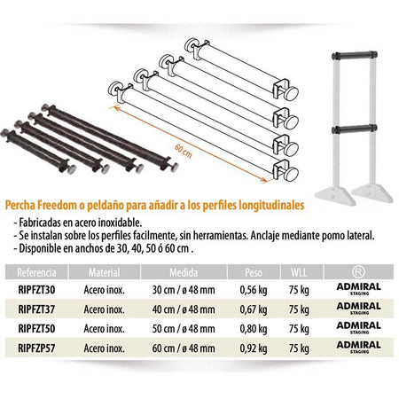 Admiral Freedom 60 cm - Percha de suspensión para rigging