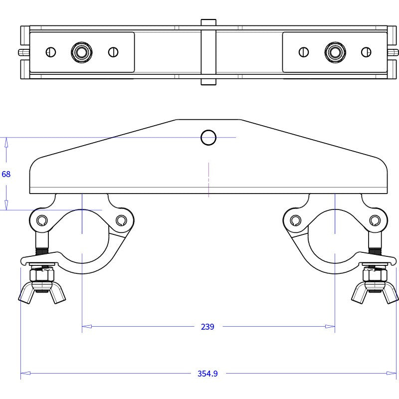 Admiral Staging Soporte Truss 30 - Media Abrazadera 500kg
