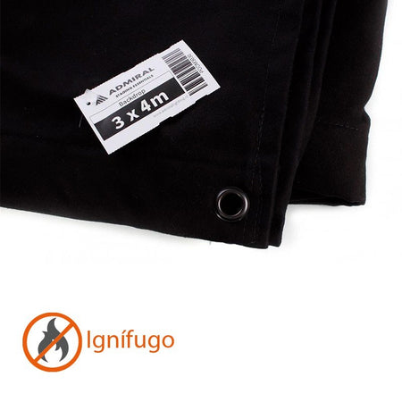 Admiral PODK3040 - Telón Moltón Negro 3x4 m para Escenarios
