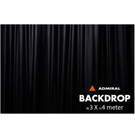 Admiral PODK3040 - Telón Moltón Negro 3x4 m para Escenarios