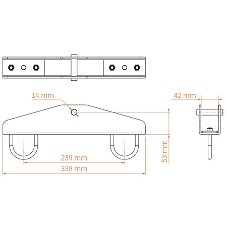Admiral RIHBAD35 - Soporte Truss 30 con pernos en U hasta 500 kg