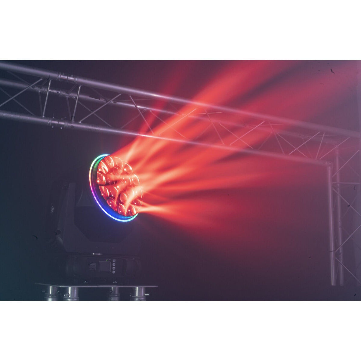 AFX Light BEEDREAM-1940RGB – Cabeza Bee Eye Wash Zoom con efecto anillo y lente frontal giratorio 19 LED 40W RGBW con flightc