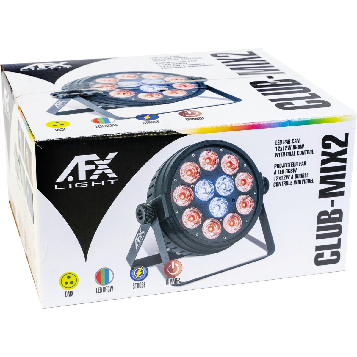 AFX Light CLUB-MIX2 – Proyector PAR LED RGBW 12×12W con doble control individual - Tempo Shop