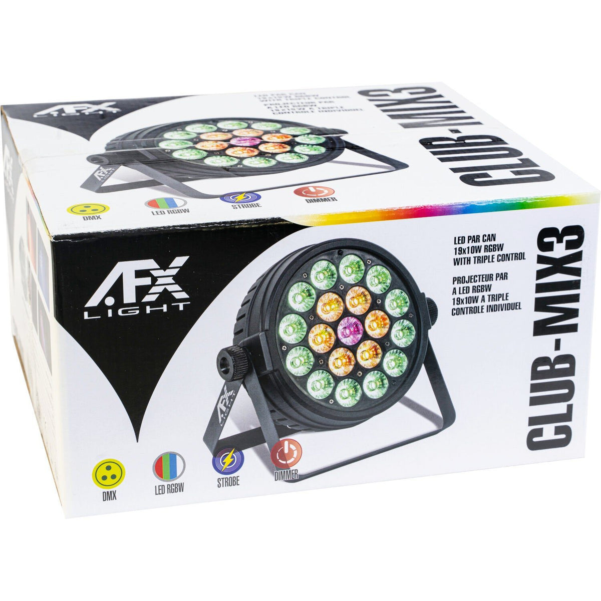 AFX Light CLUB-MIX3 – Proyector PAR LED RGBW 19×10W con triple control individual - Tempo Shop