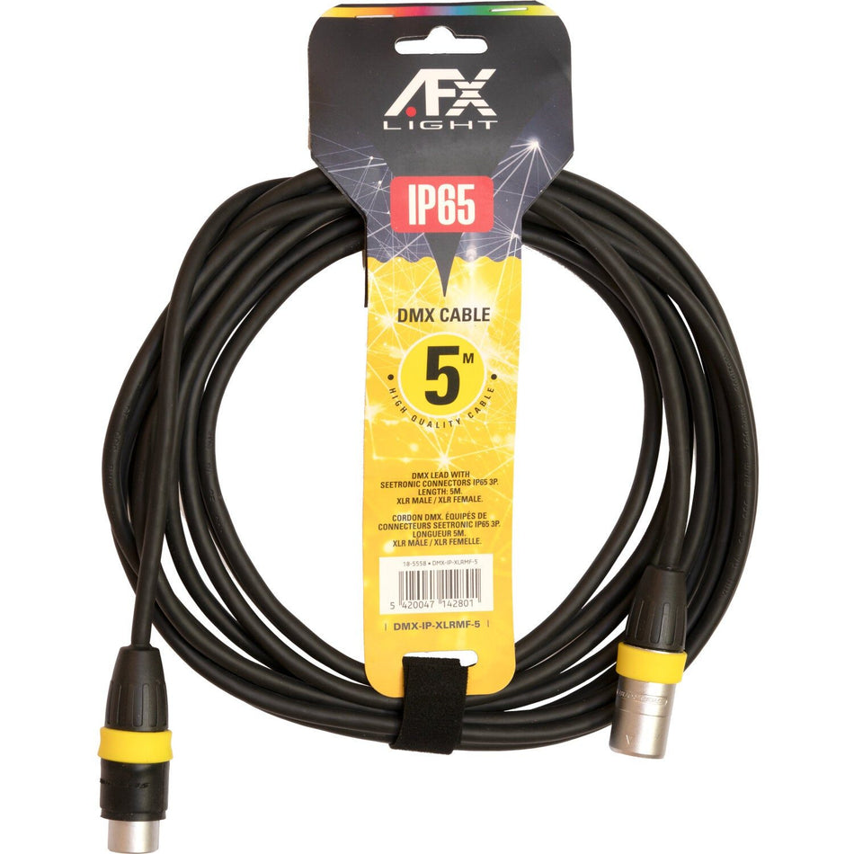 AFX Light DMX-IP-XLRMF-5 - Cable DMX IP65 de alta calidad 5 m - Tempo Shop