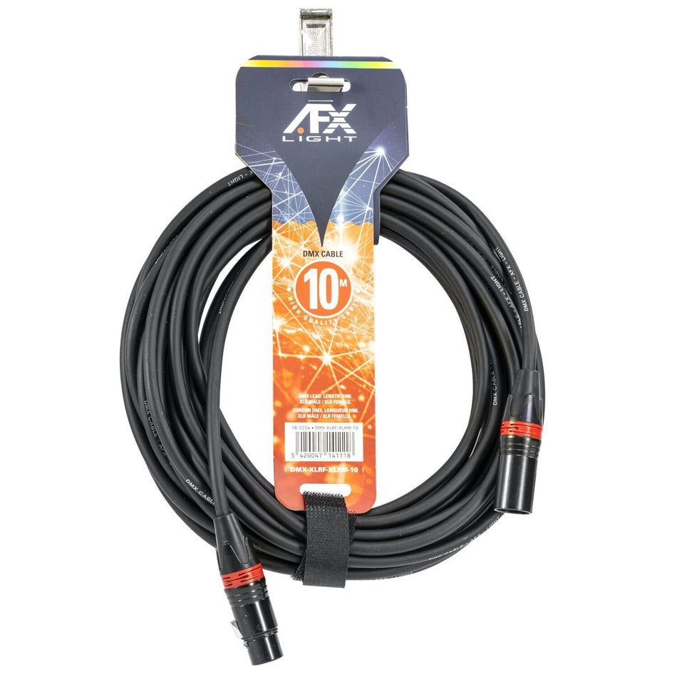 AFX Light DMX-XLRF-XLRM-10 - Cable DMX Macho/Hembra 10 m - Tempo Shop
