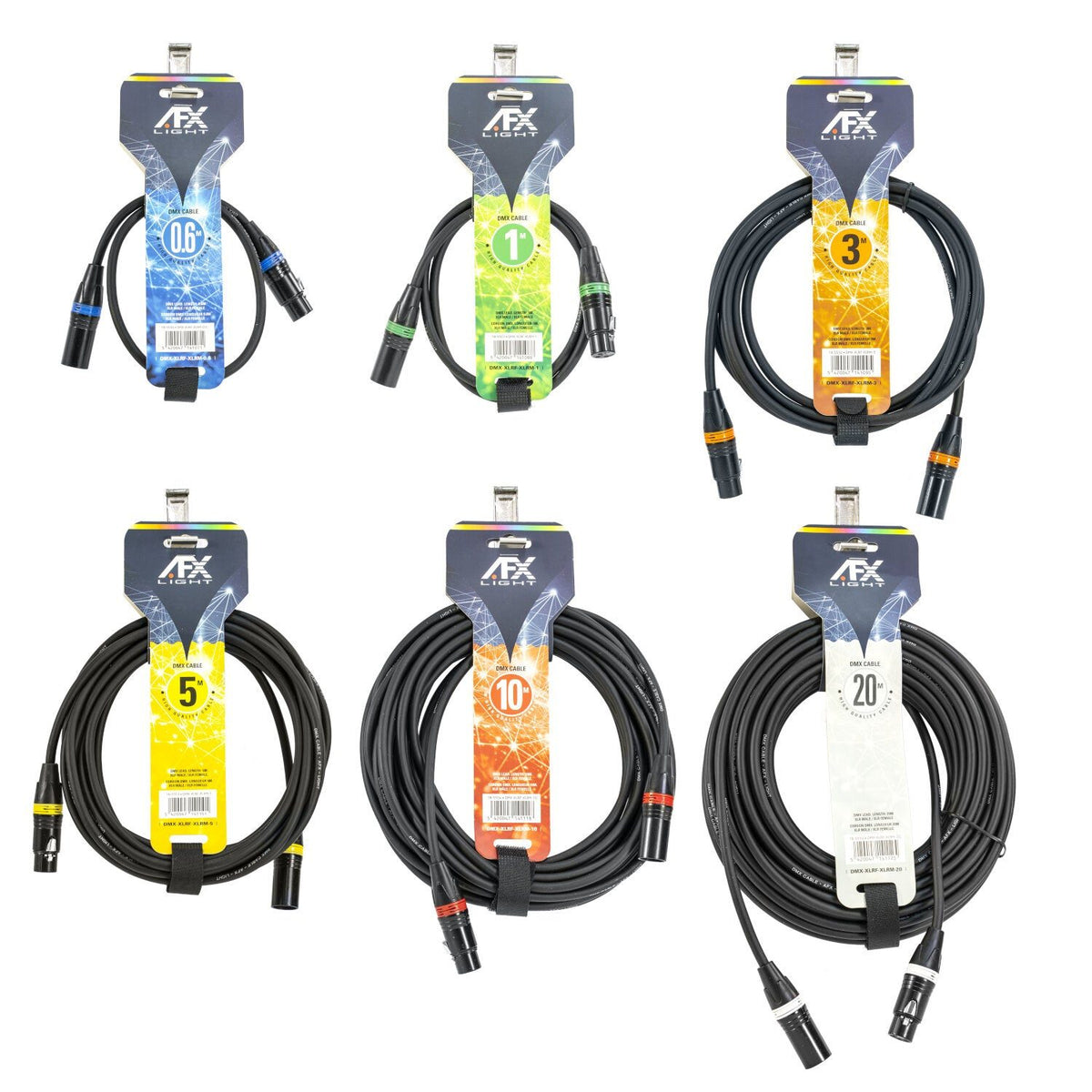 AFX Light DMX-XLRF-XLRM-3 - Cable DMX Macho/Hembra 3 m - Tempo Shop