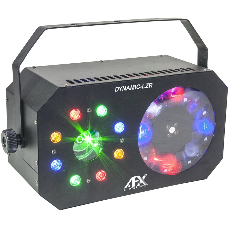 AFX Light DYNAMIC-LZR - Efecto de iluminación LED Moonflower Gobo+Wash+Laser 3-en-1 - Tempo Shop