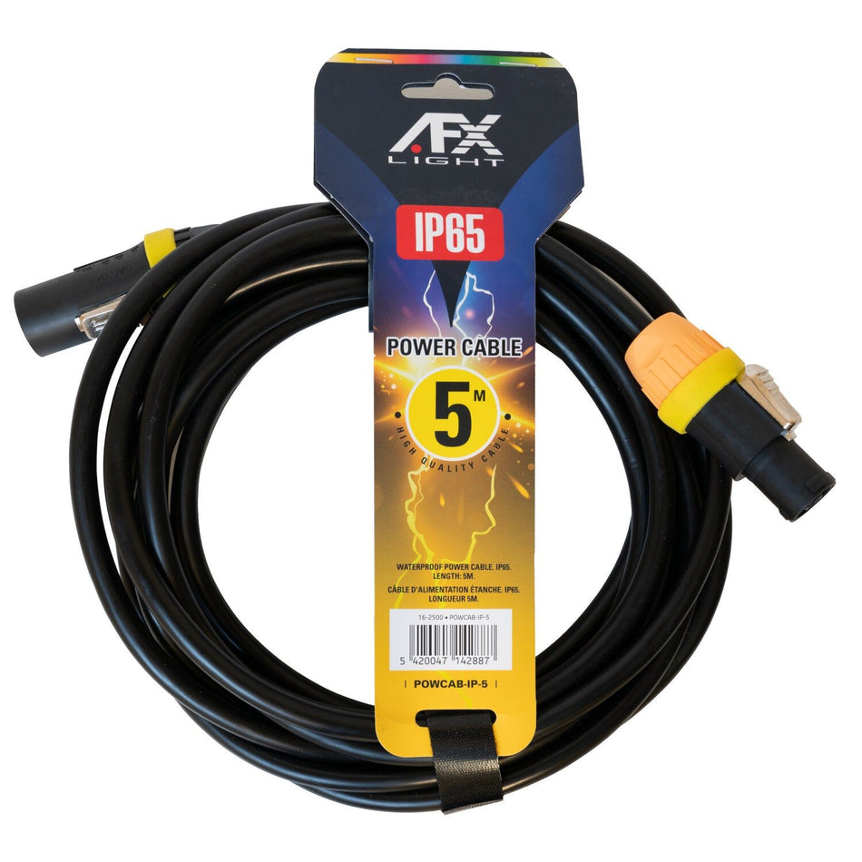 AFX Light POWCAB-IP-5 – Cable de alimentación impermeable IP65 de 5 m con conectores PowerCON True1 - Tempo Shop