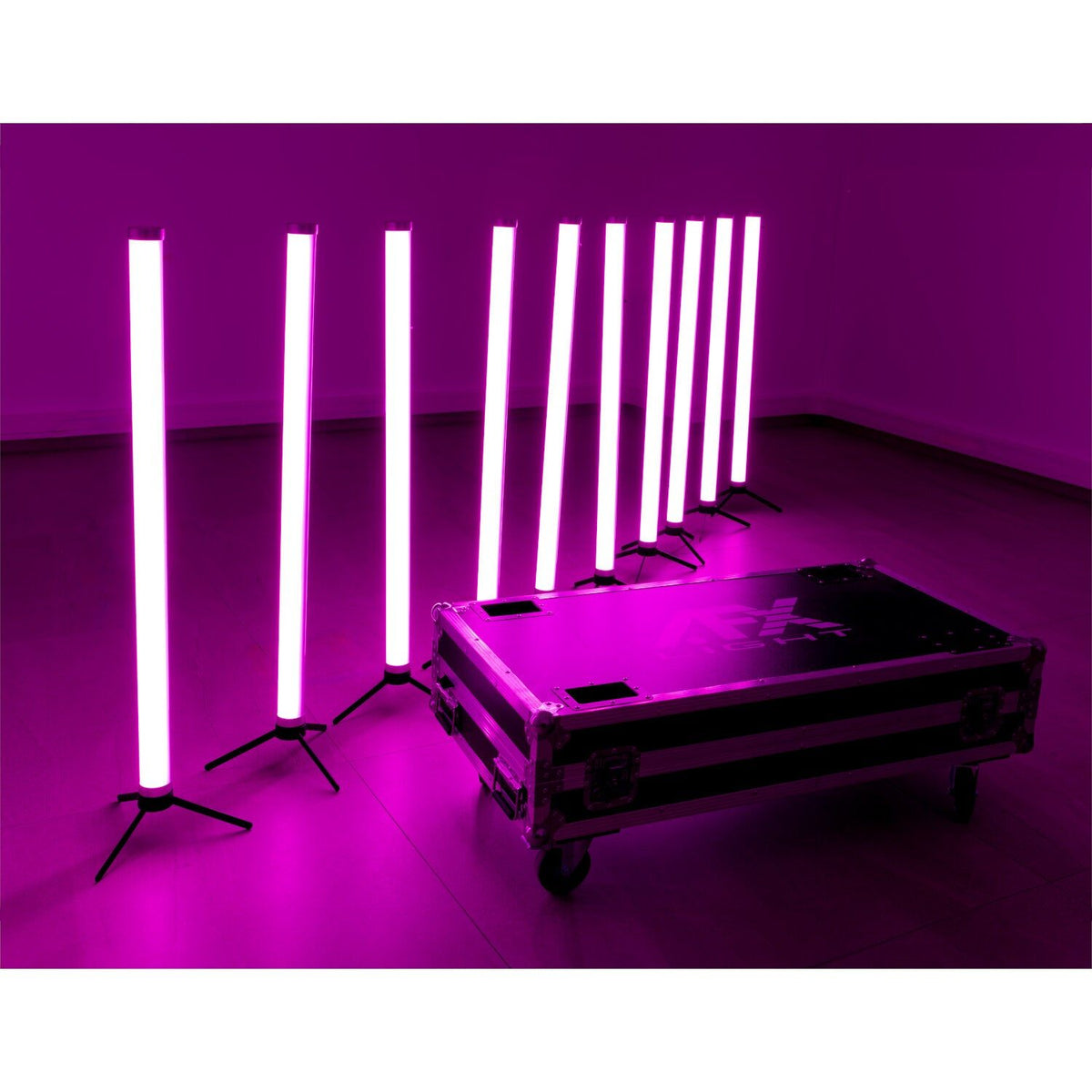 AFX Light SPECTRA-TUBES-FC – 10 tubos LED recargables IP65 RGBW de 1 m en flight case - Tempo Shop