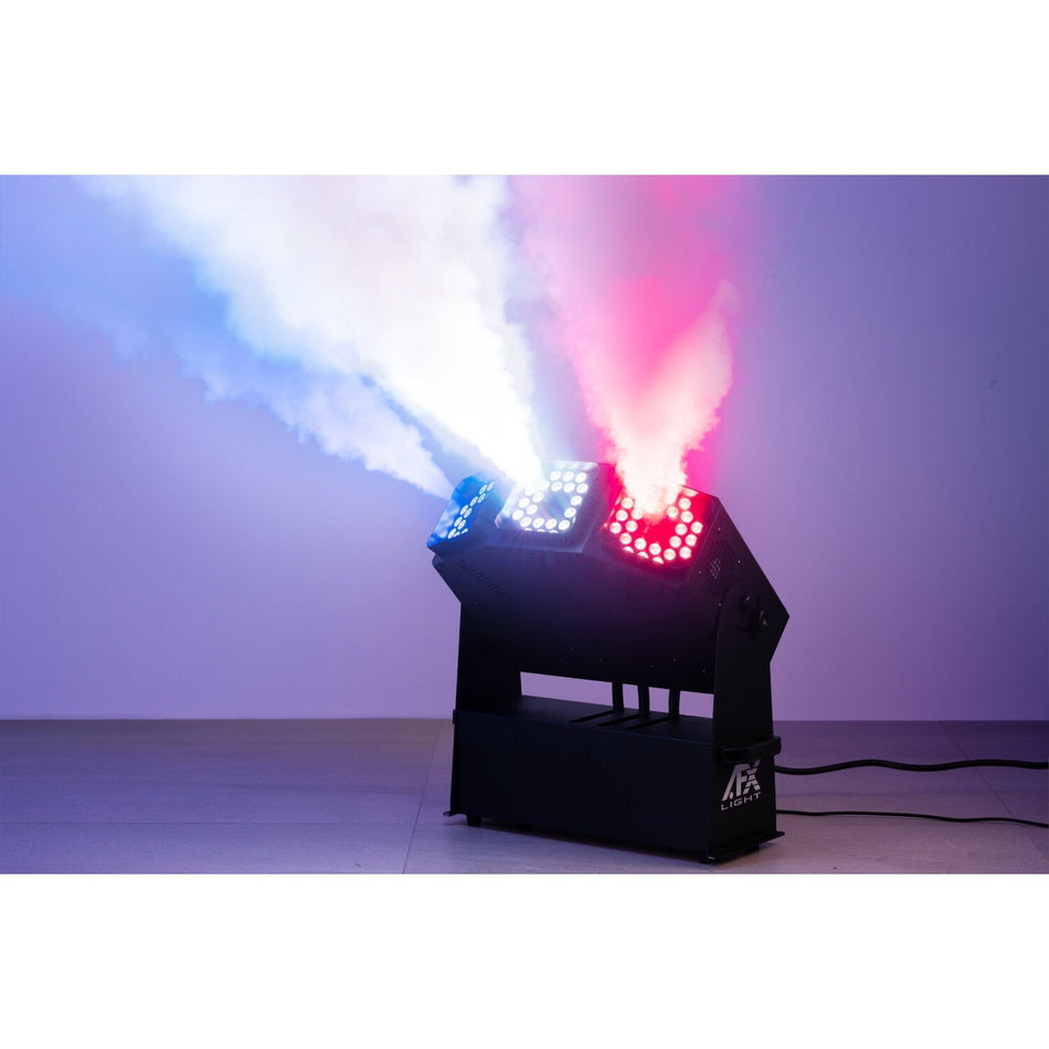 AFX Light TRILED-FOG3000 – Máquina de humo tipo geyser 3600W con tres salidas RGB iluminadas - Tempo Shop