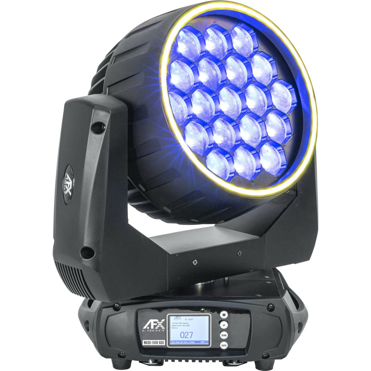 AFX Light WASH-1940-RGB – Cabeza móvil Wash Zoom con efecto anillo 19 LED 40 W RGBW y flightcase - Tempo Shop