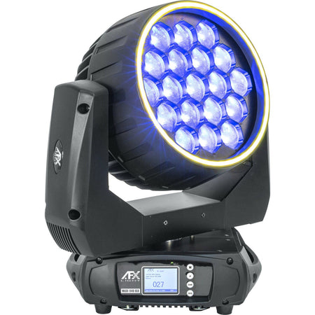 AFX Light WASH-1940-RGB – Cabeza móvil Wash Zoom con efecto anillo 19 LED 40 W RGBW y flightcase - Tempo Shop