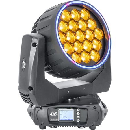 AFX Light WASH-1940-RGB – Cabeza móvil Wash Zoom con efecto anillo 19 LED 40 W RGBW y flightcase - Tempo Shop