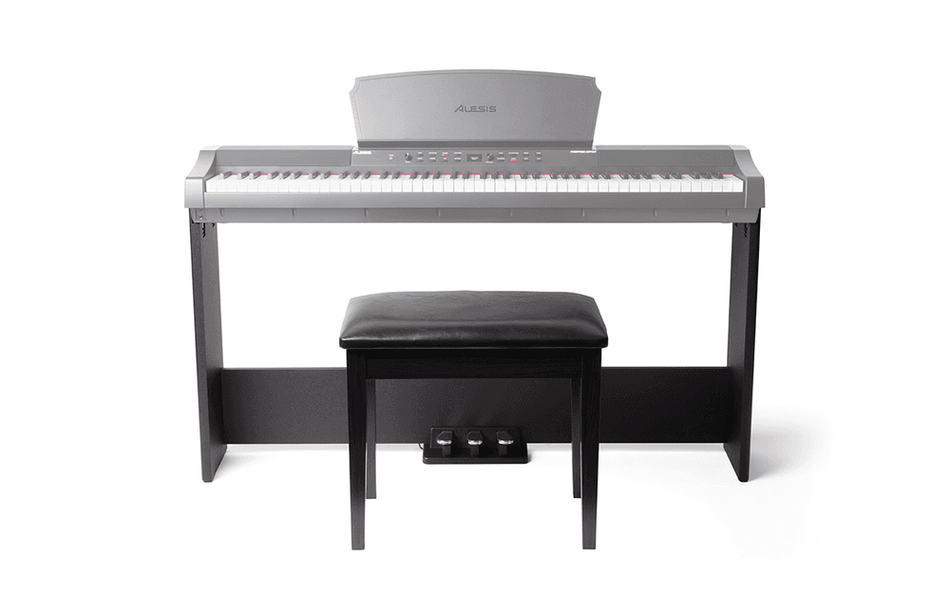 Alesis AHB-1 – Kit de mueble y triple pedal con banco para pianos digitales Prestige / Prestige Artist / Recital Grand