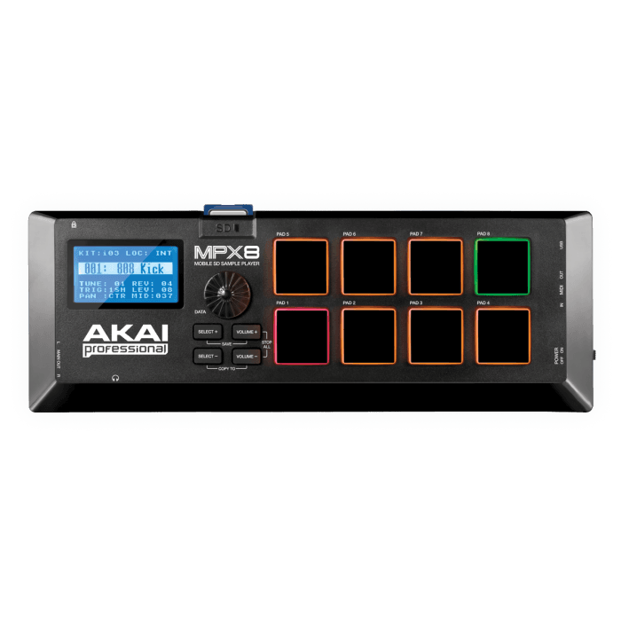 AKAI Professional MPX8 - Reproductor de samples de sonido compacto - Tempo Shop