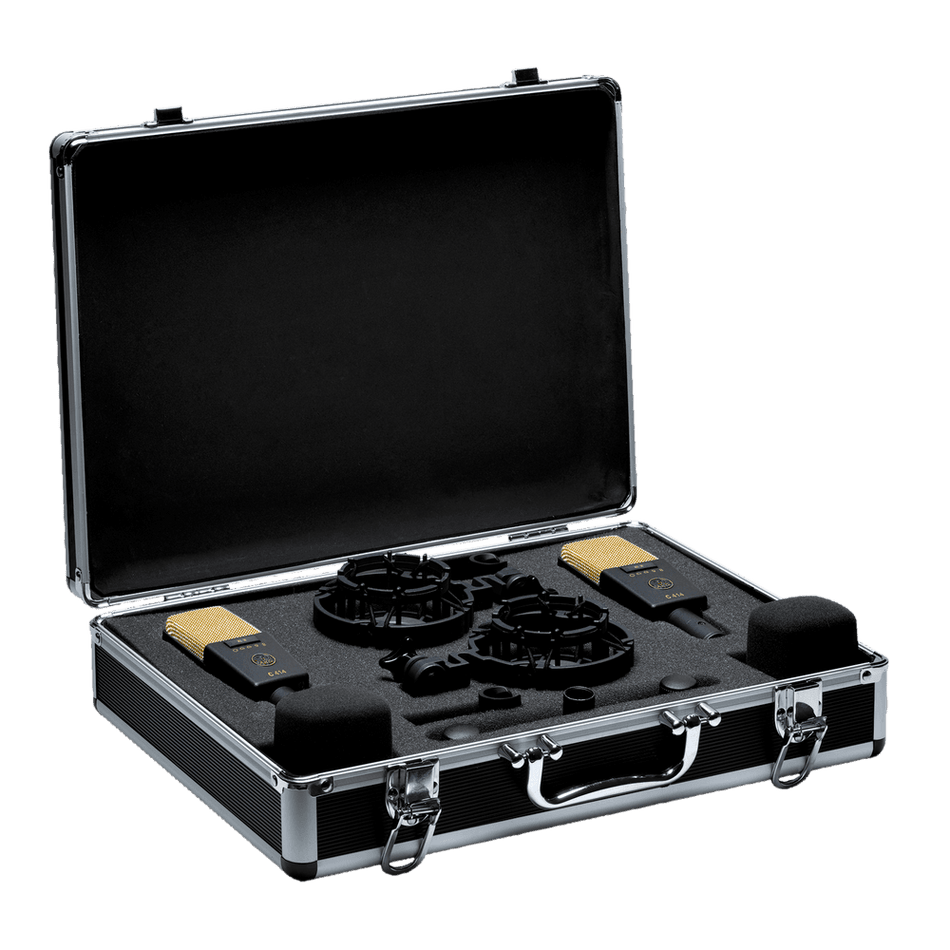 AKG C414 XLII/ST - Par estéreo emparejado multipatrón con 9 patrones, pads conmutables y filtro paso alto (20 Hz–20 kHz)