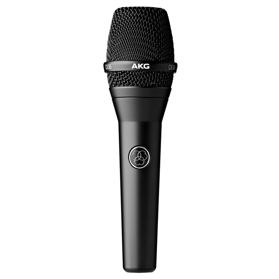 AKG C636 - Micrófono de condensador vocal cardioide para escenario (doble suspensión, 150 dB SPL)