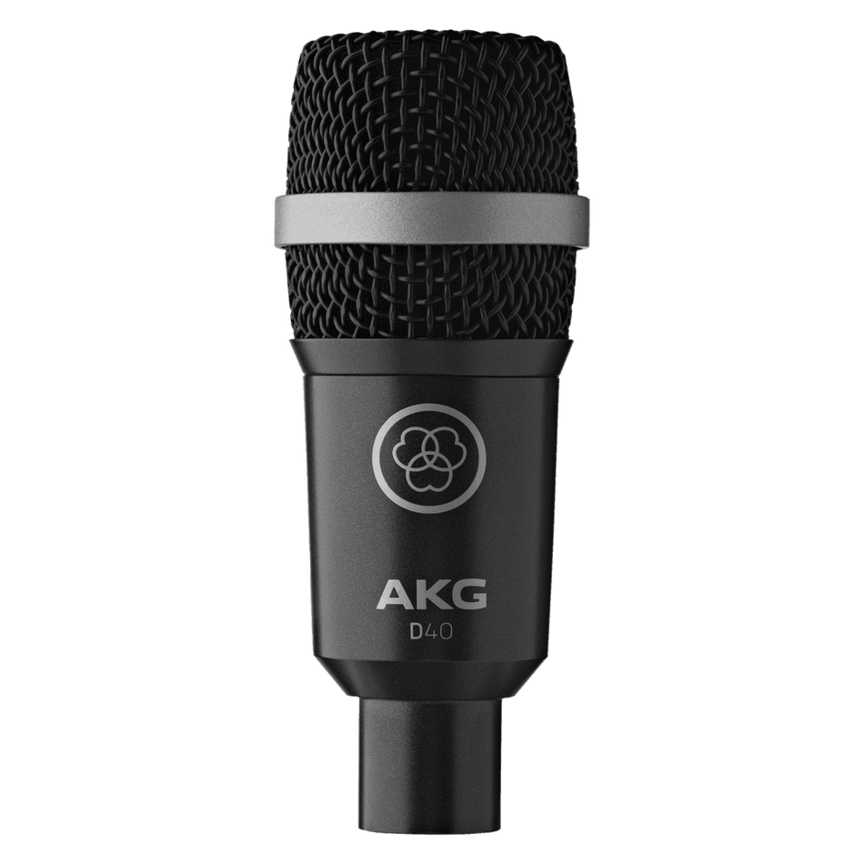 AKG D40 - Micrófono dinámico cardioide para instrumento con diafragma Varimotion y pinza H440