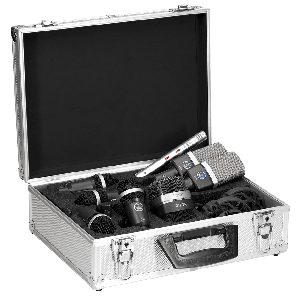 AKG DRUMSETPREMIUM - Set premium de micrófonos para batería con D12 VR, par C214, C451 B y 4× D40