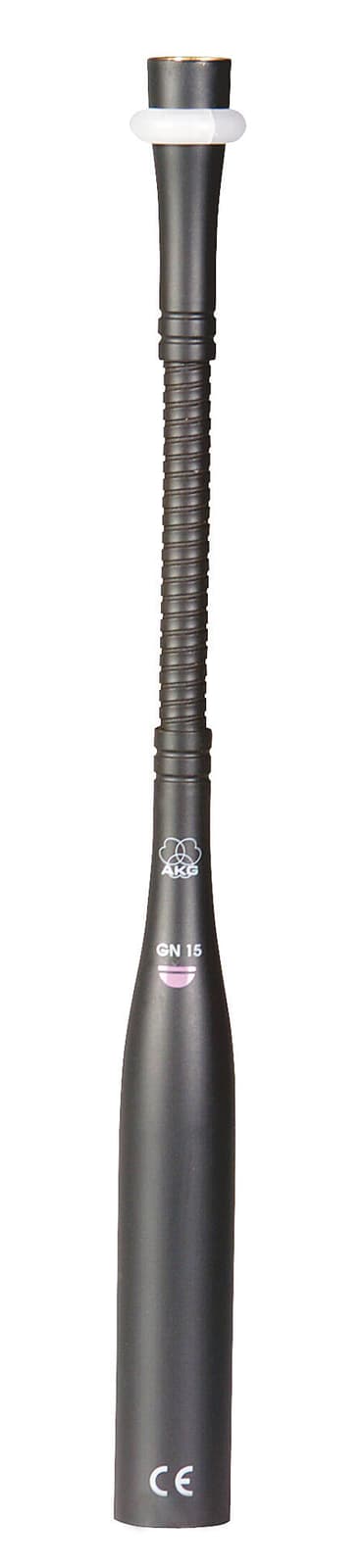 AKG GN15 ESP - Micrófono cuello de cisne modular de 15 cm para cápsulas DAM, con interruptor programable, anillo LED y salida XLR
