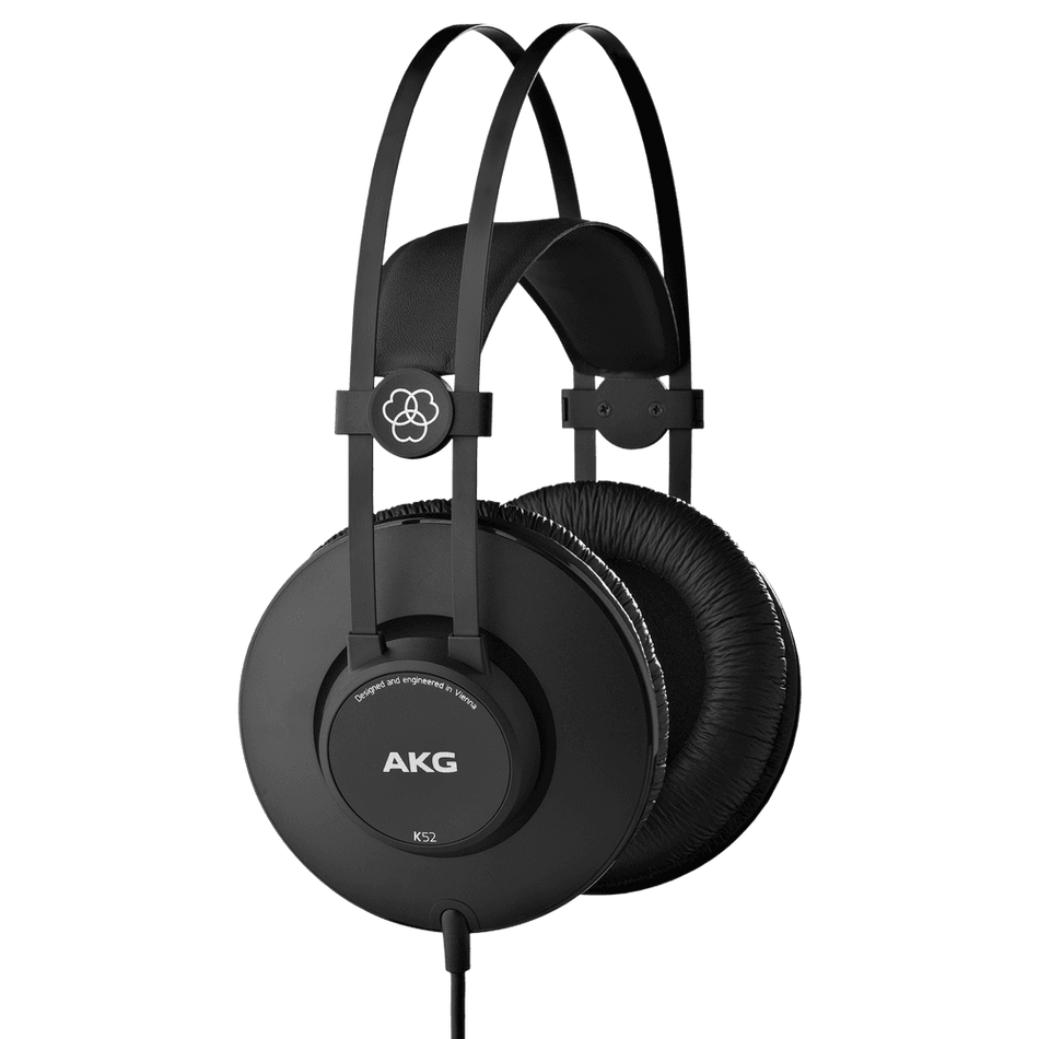 AKG K52 - Auriculares cerrados over-ear con diadema autoajustable y cable unilateral de 2,5 m