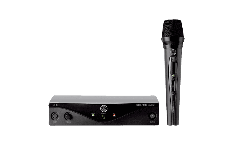 AKG PW45 Vocal Set Band A - Sistema inalámbrico UHF con micrófono de mano HT45 y receptor SR45