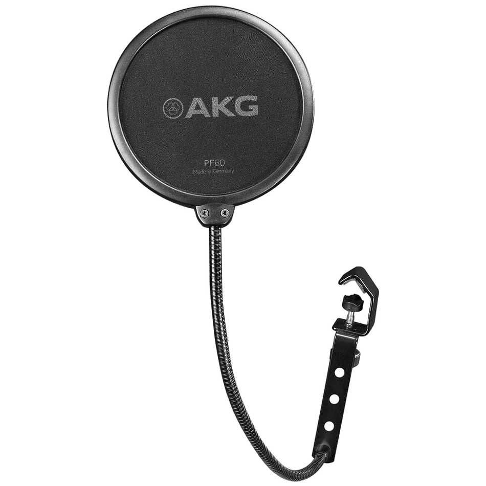 AKG PF80 - Filtro antipop de doble cara con cuello de cisne y abrazadera para pie de micrófono