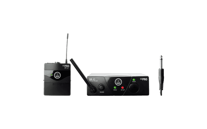 AKG WMS40MINSTRSETUS25A - UHF Instrument Band US 25 to 537.500 MHz Wireless System with Bodypack and Receiver