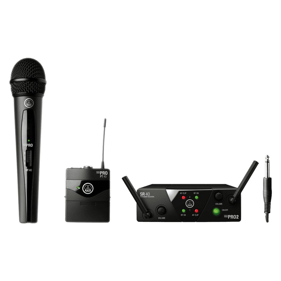AKG WMS40M2MIXSTBDISM2-3 - Instrumental Band ISM2/3 UHF Wireless System with 1 Beltpack, 1 Microphone and Receiver