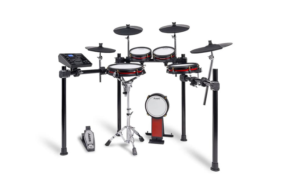 Alesis CRIMSON III KIT – Batería electrónica de 9 piezas con parches de malla y módulo Crimson III