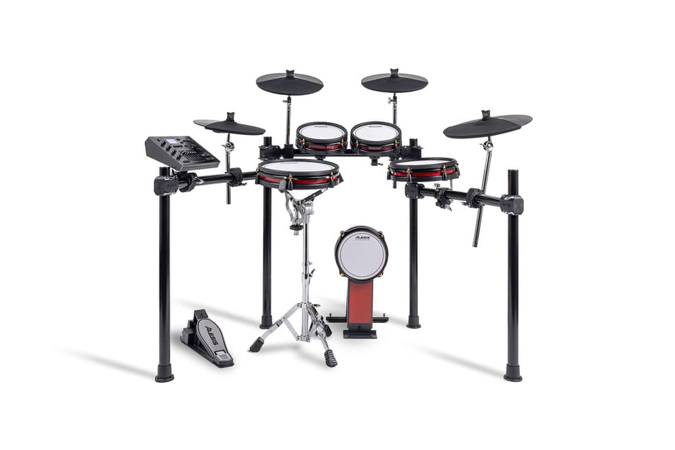 Alesis CRIMSON III KIT – Batería electrónica de 9 piezas con parches de malla y módulo Crimson III