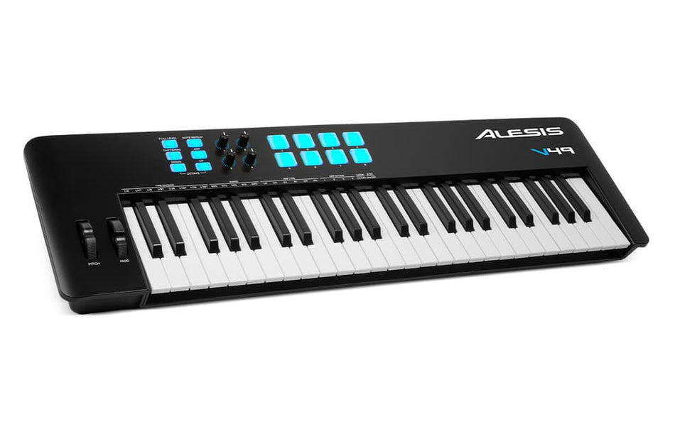 Alesis V49 MKII – Controlador de teclado USB-MIDI de 49 teclas con pads, arpegiador y software profesional